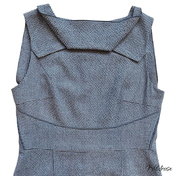✨ Roland Mouret Virgin Wool Houndstooth Sheath Dress – Size 8 ✨ - Picture 7 of 17